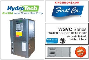 2 Ton 13 EER Water Source Heat Pump First Co Hydro-Tech WSVC024C2RH Similar to Mcquay Geothermal 